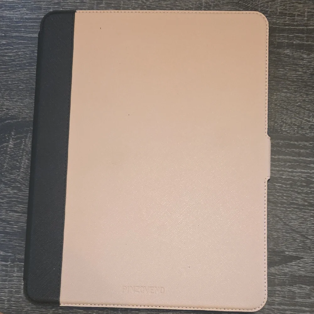 Rose Gold and Black Tablet Folio Case - Protective Cover